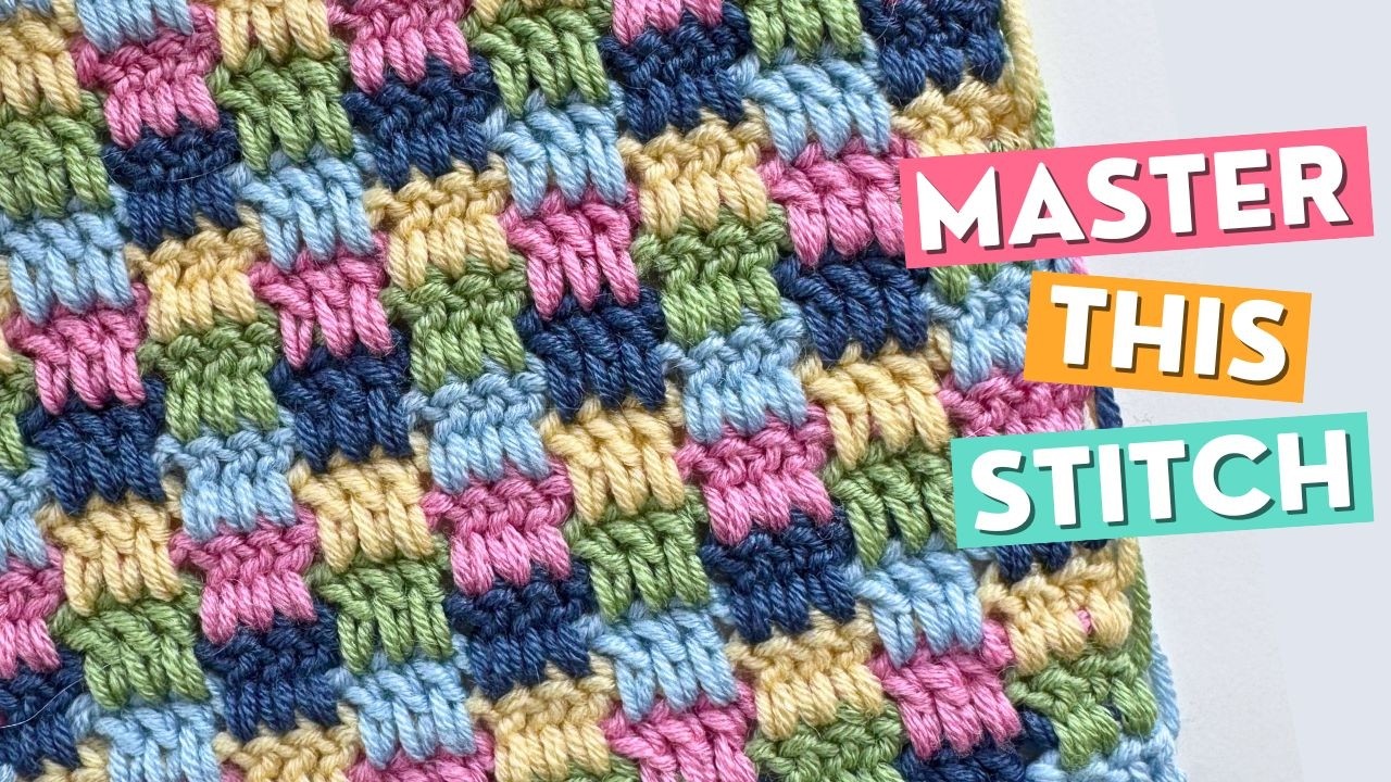 How to Crochet Snuggle Stitch (aka Interlocking Blocks Stitch)