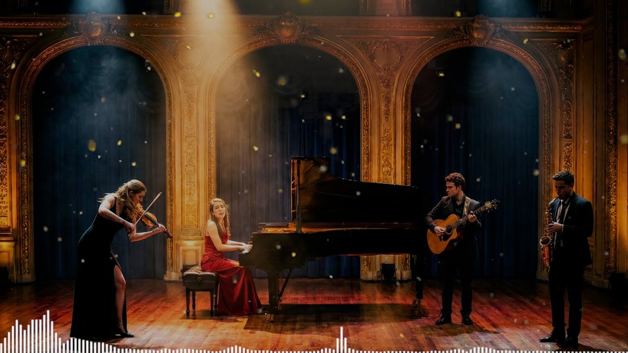Saxophone, Violin & Piano – Romantic Instrumental Music On A Theatrical Stage 🎭 Elegant Concert Mood