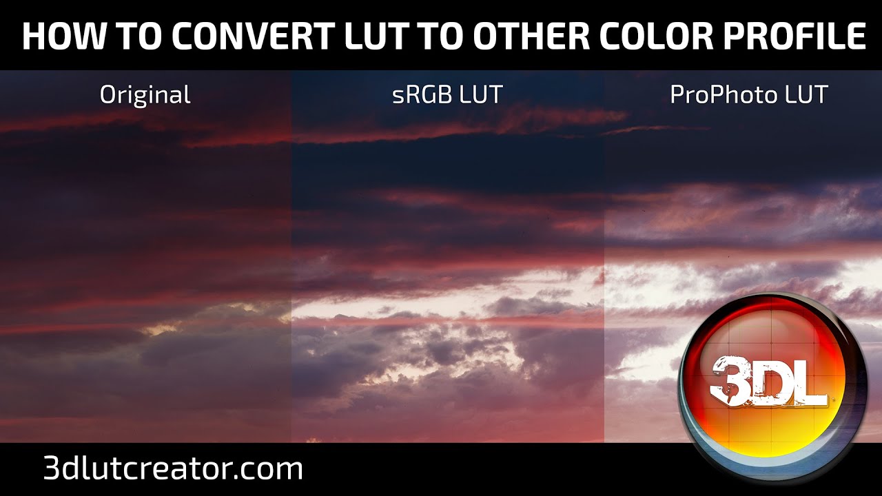 How to convert LUTs to work with photos in different color profiles!