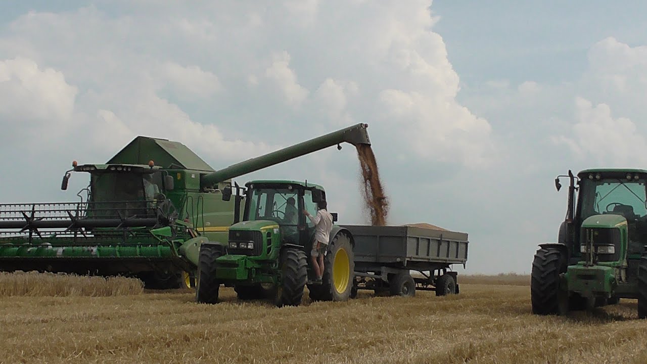 Żniwa 2015 - John Deere W650 Wanicki Agro, JD 6920,6230, MF 3095 [Full HD]
