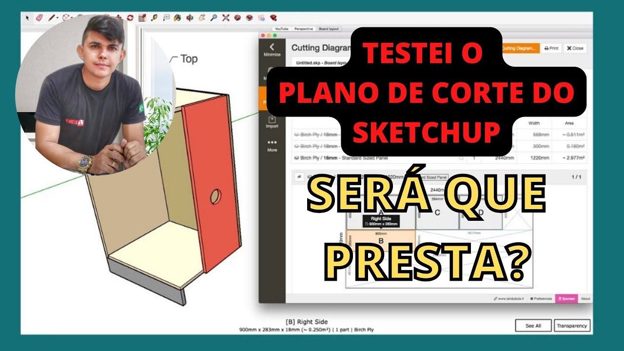 Testando o OpenCutList do Skecthup | Sera que ganha do MaxCut? | Atualy marcenaria