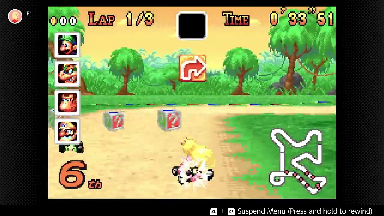 mario kart circut for the gba