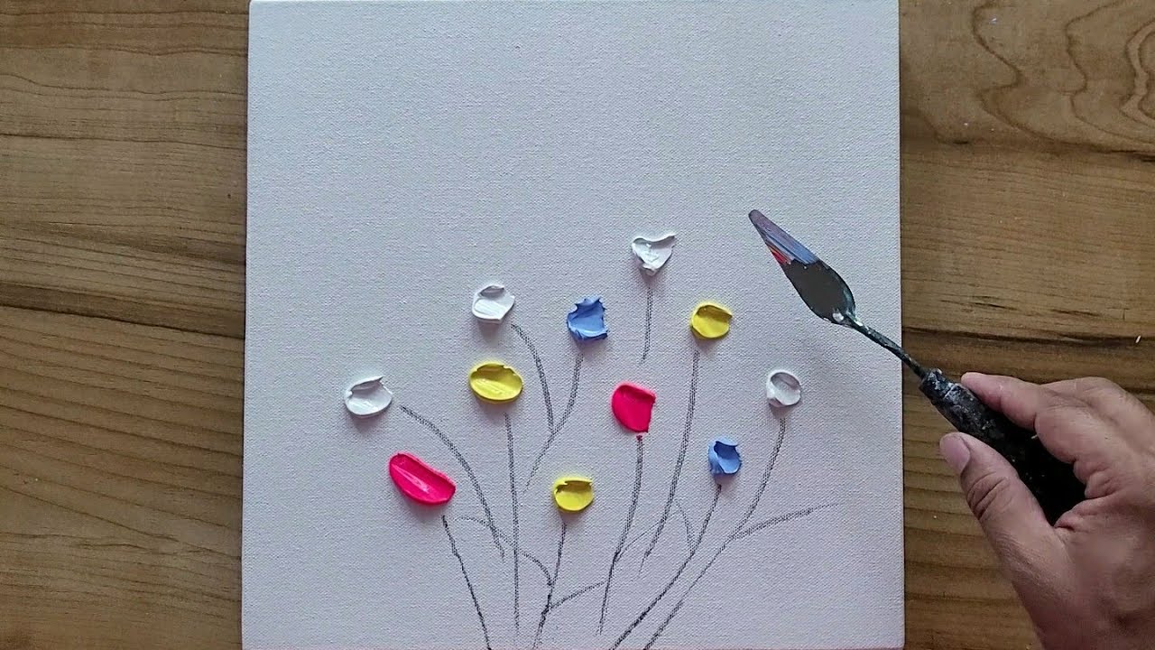 Lavender Field Painting / Simple & Easy For Beginners / Acrylics / Days Challenge / Day #137