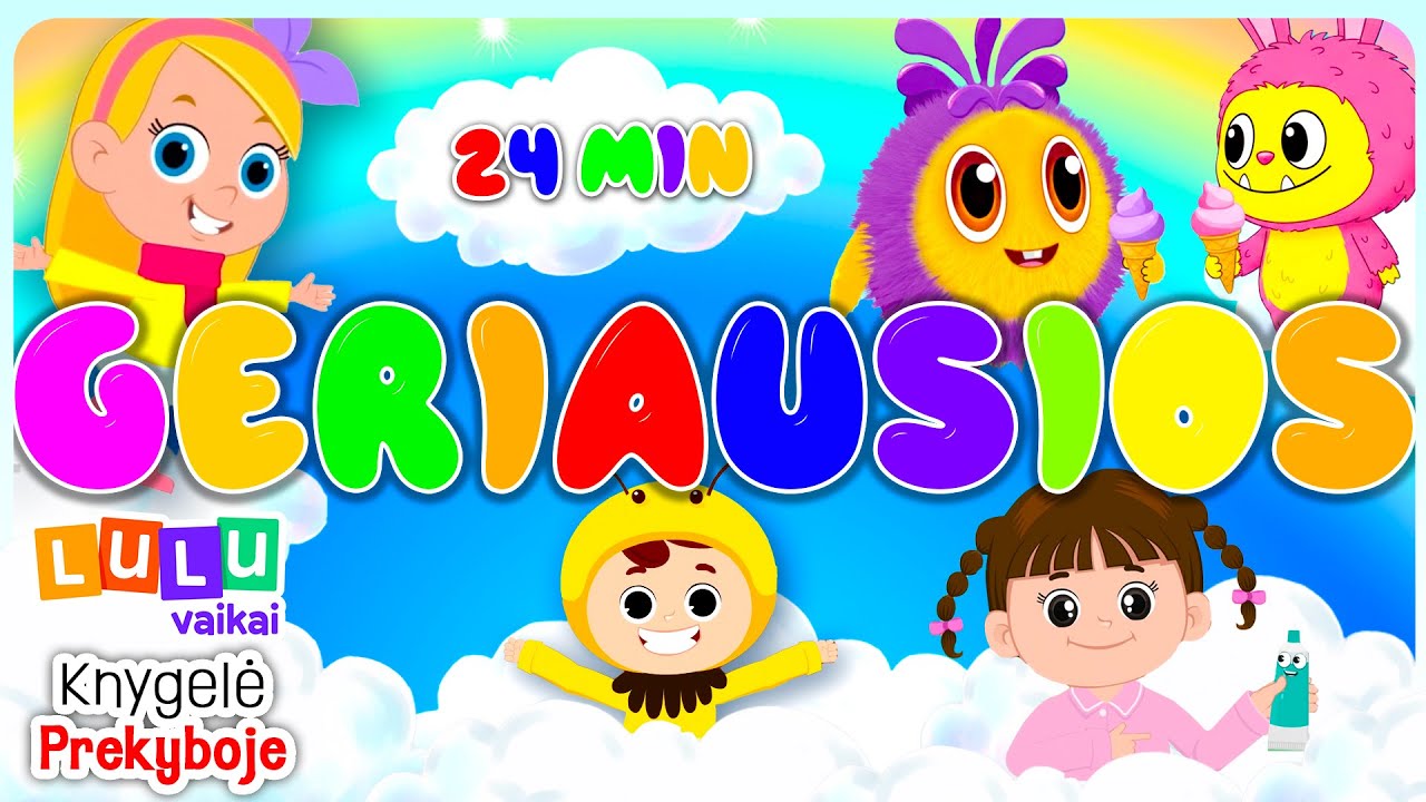 LuLu Vaikai MEGA MIX Dainelių Rinkinys 🌈 Geriausios Lietuviškos Dainelės Vaikams 🎶