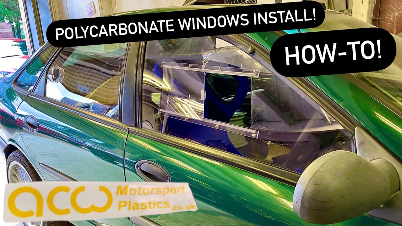 How To Install Polycarbonate RACING Windows From ACW Motorsport Plastics! - Laguna Track Car Ep6 -