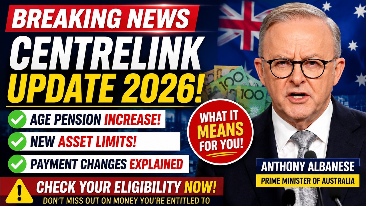 BIG Centrelink Update 2026! Age Pension Increase, New Asset Limits & Payment Changes Explained