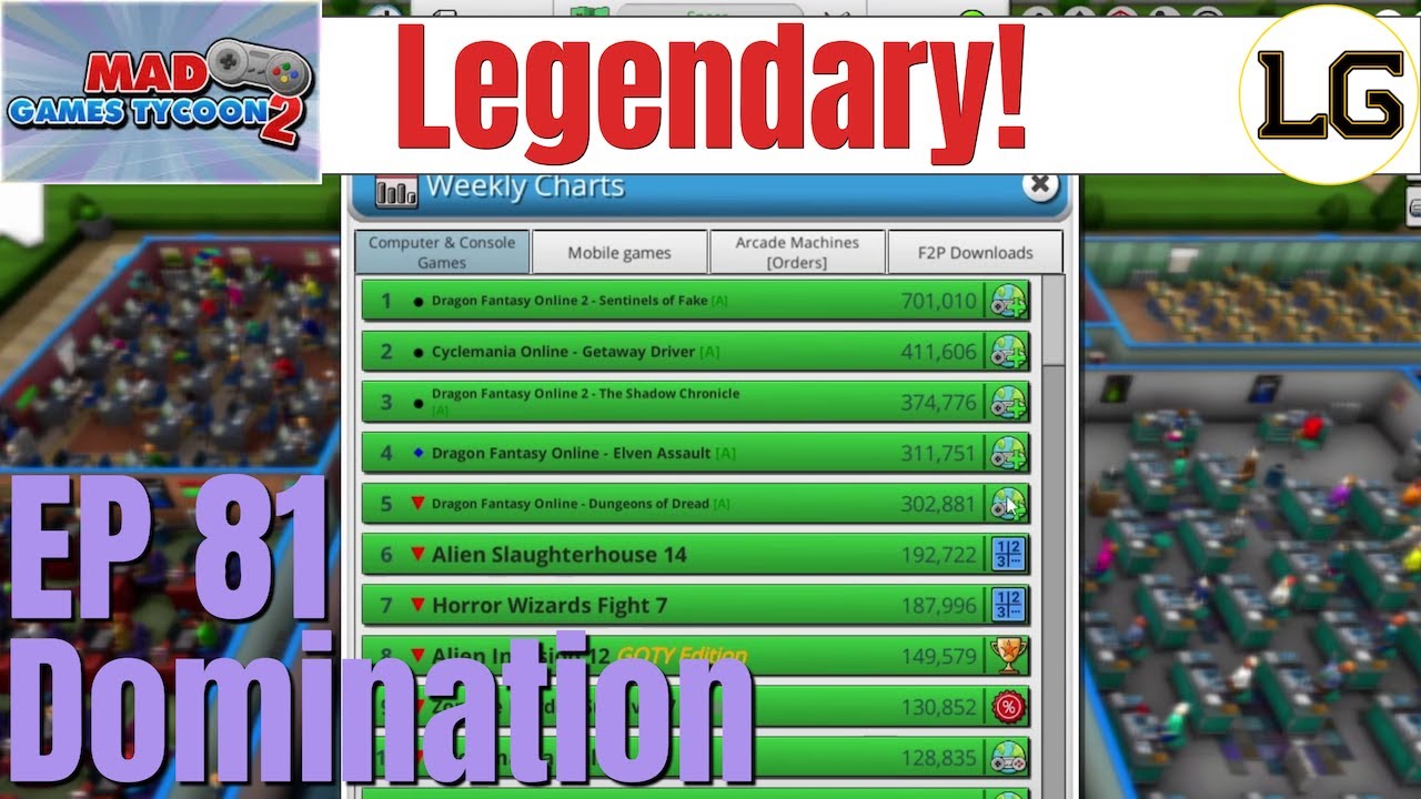 I'm Dominating The Weekly Charts - Let's Play Mad Games Tycoon 2 Legendary Ep 81