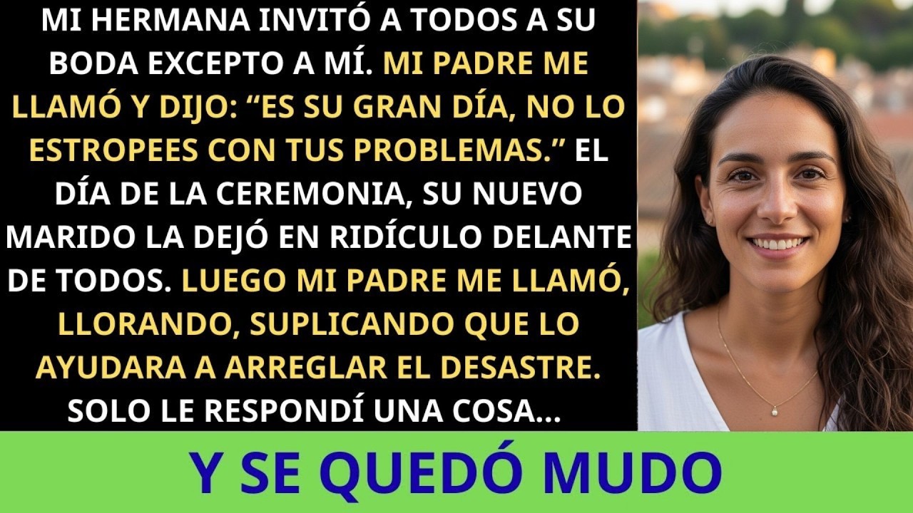 No Fui Invitada A La Boda De Mi Hermana… El Día Terminó En Un Escándalo Público