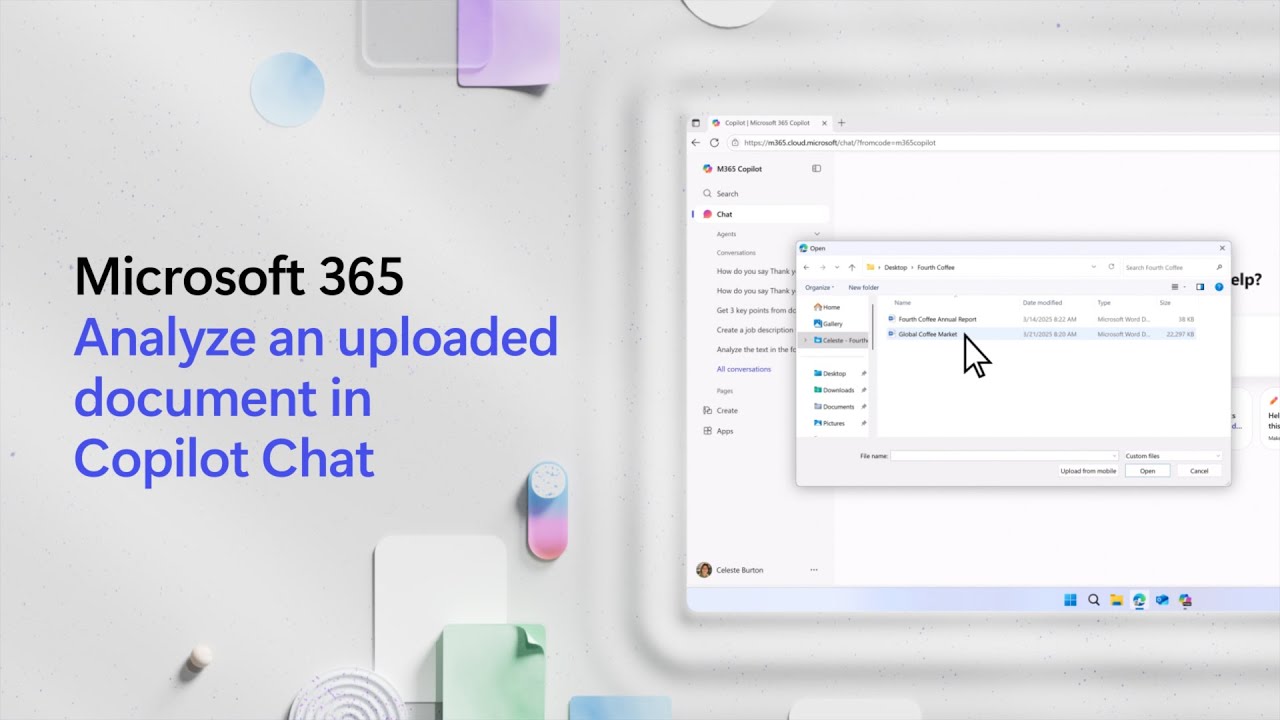 Анализ загруженного документа в Copilot Chat