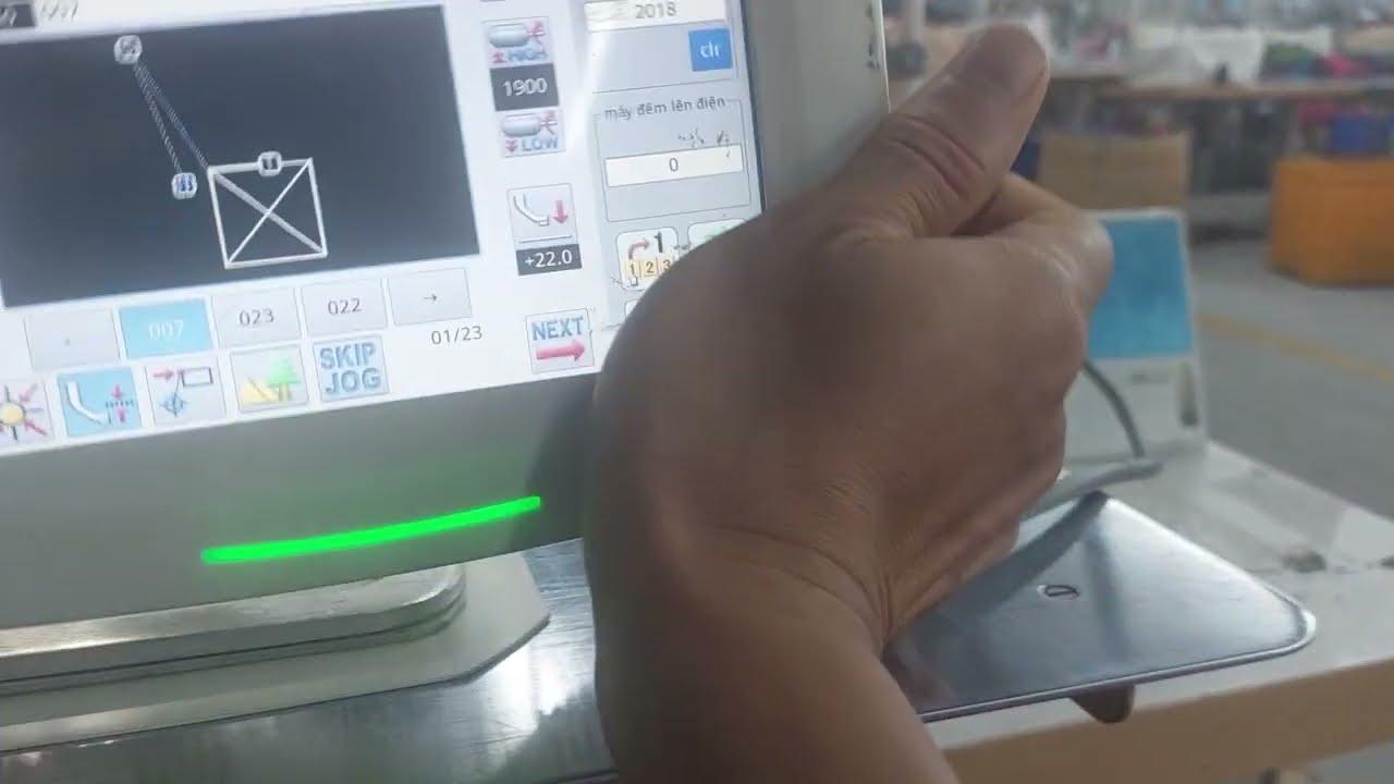 how to use sewing pattern with  touch screen control panel Dahao systema #industrial
