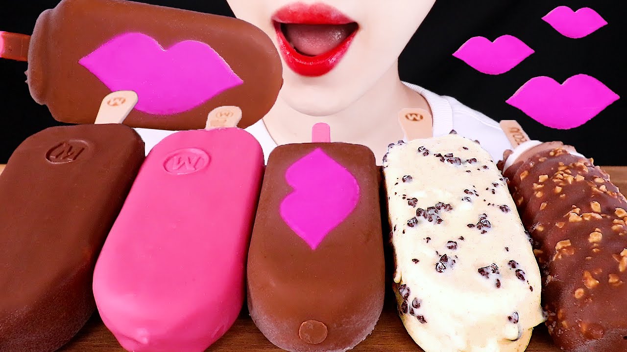 ASMR CHOCOLATE ICE CREAM, MAGNUM, BARDOT 초콜릿 아이스크림, 매그넘 EATING SOUNDS MUKBANG 디저트먹방
