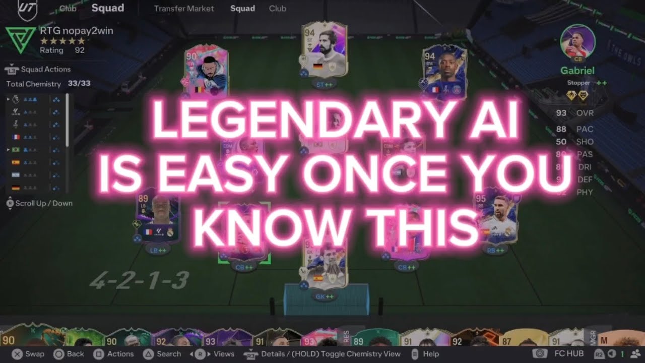 FC25 LEGENDARY HACKS | EASY ELITE! Tactics + Gameplay | FC25 #fut #fifa #fc25