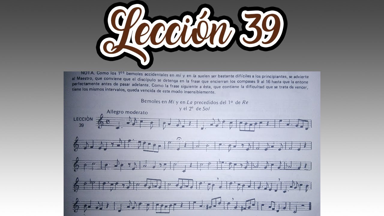 Lección 39 Metodo de Solfeo de Hilarion Eslava - Primera Parte