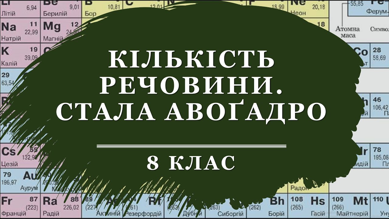 🟡8_19. Обчислення числа частинок (атомів, молекул, йонів) у певній кількості речовини