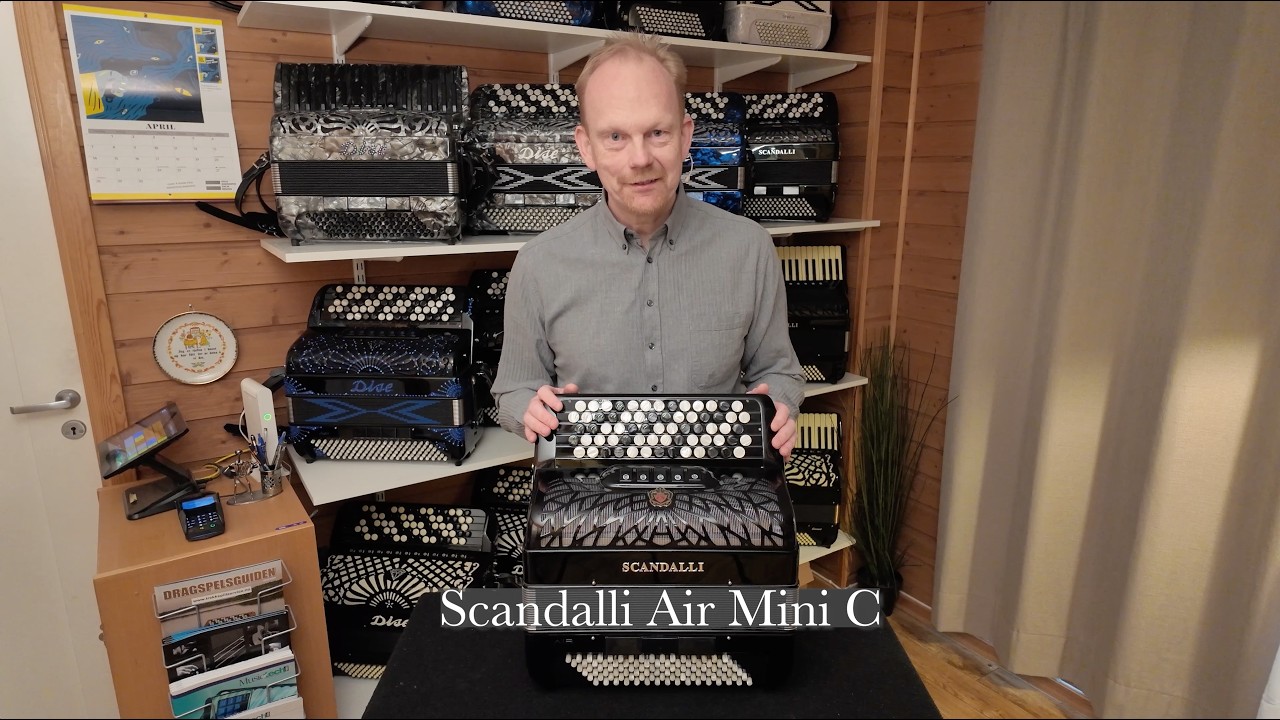 Demovideo, trekkspill: Scandalli Air Mini C