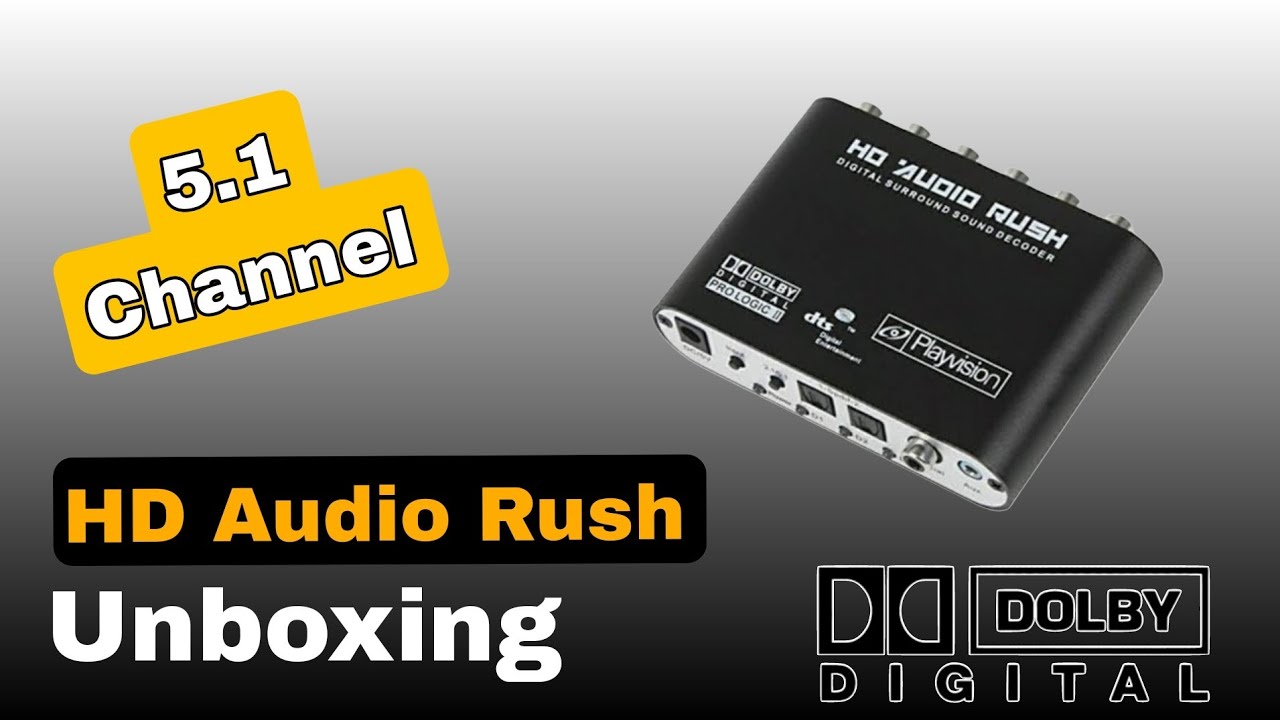 5.1 HD Audio rush Box Surround DECODER| Dolby digital optical #experiment #review #diy#unboxing #ncs