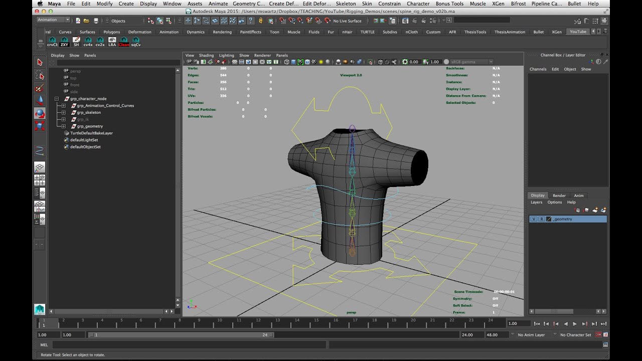 How to Rig an IK/FK Spine in Maya