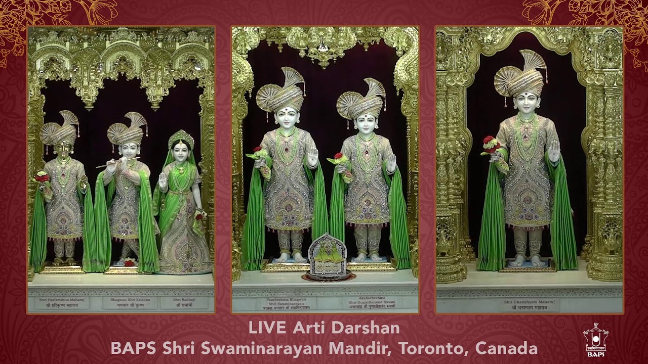 LIVE Sandhya Arti - BAPS Shri Swaminarayan Mandir - Toronto, Canada