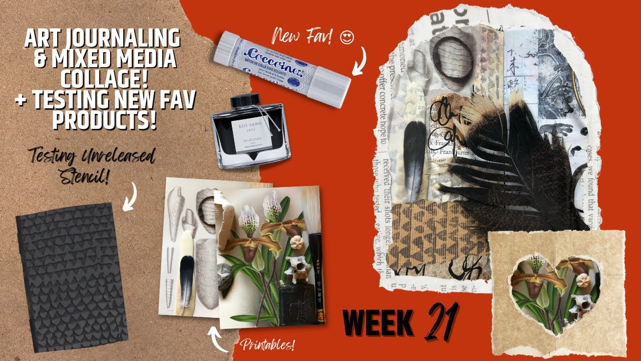 Art Journaling & Mixed Media Collage + Sneak peak of upcoming Artfoamies Stamp Collab!