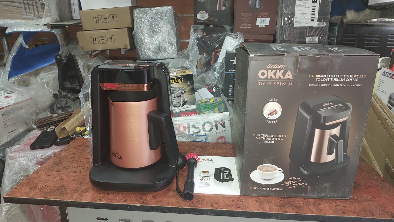 ماكينة القهوة ☕️  اوكا سبين ام للقهوة التركى و كل المشروبات باللبن