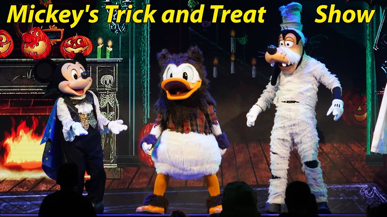 'Mickey's Trick and Treat' Full Show at Oogie Boogie Bash, Disney California Adventure w/Minnie +