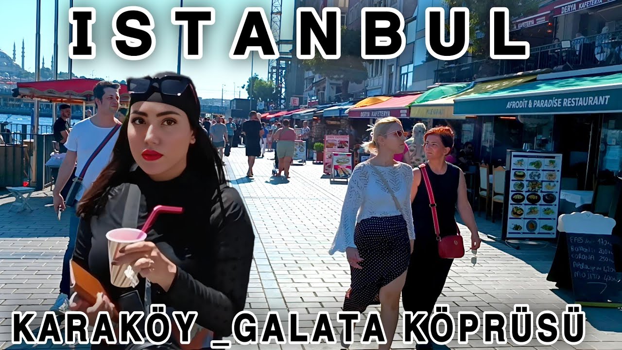 ISTANBUL 4K WALKING TOUR | EMINONU, GALATA BRIDGE, SEA FOODS RESTAURANTS🇹🇷