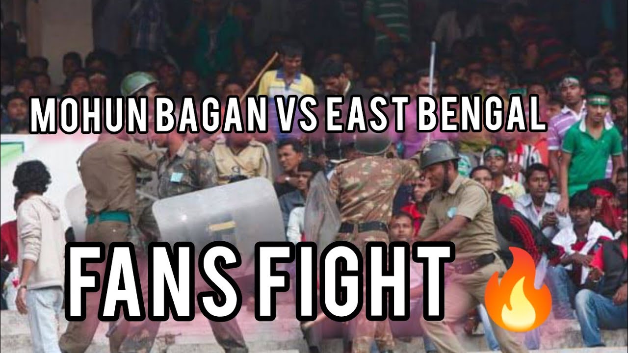 mohun Bagan vs East Bengal fans fight🔥#kolkataderby #mohunbagan #eastbengal
