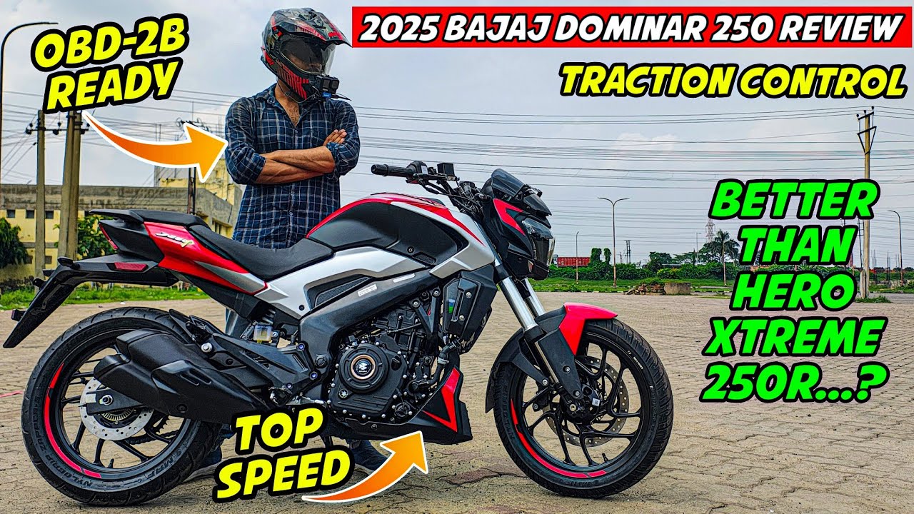 2025 New Bajaj Dominar 250 Review || ABS Modes , Traction Control & New Display || Top speed test🔥