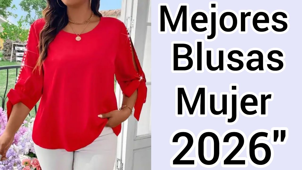 MODA BLUSAS 2026!! mujer DISE&Ntilde;OS de BLUSAS en TENDENCIAS 2026 💥
