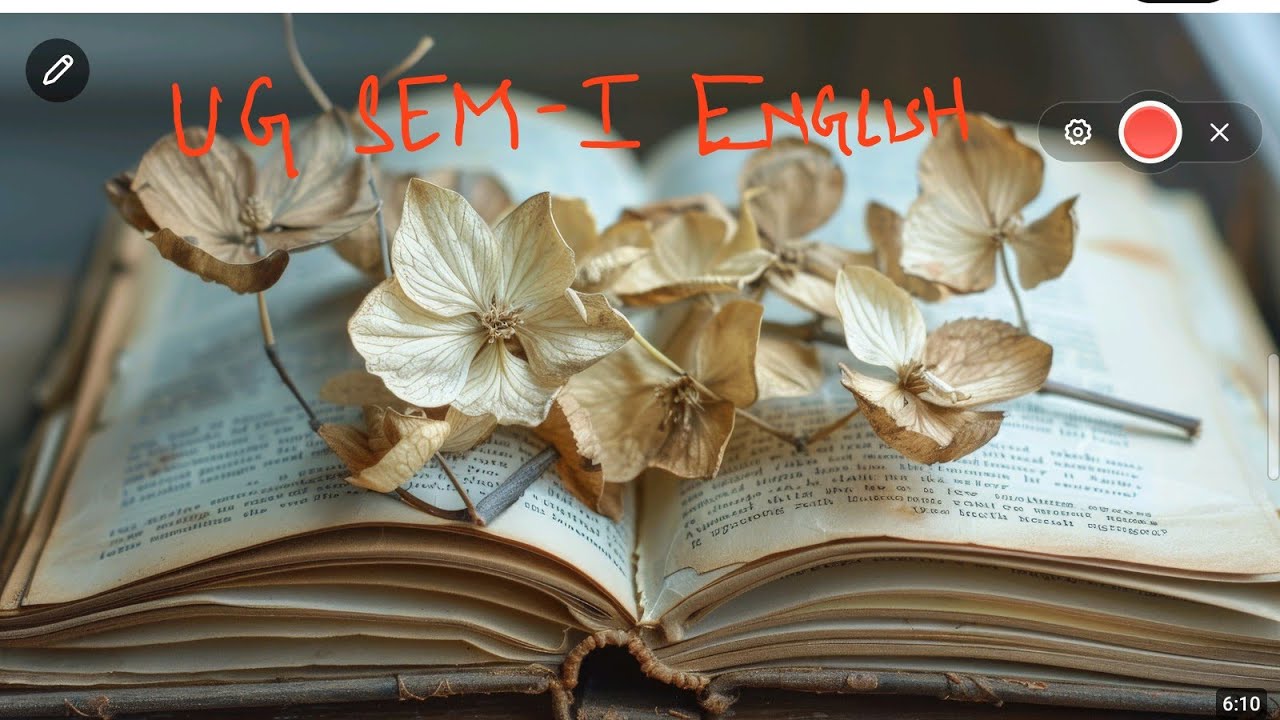 UG SEM1 Syllabus of English Literature.