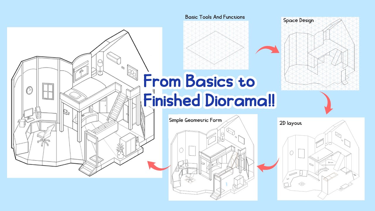 How to Draw an Isometric Diorama Room from Start to Finish in Clip Studio Paint