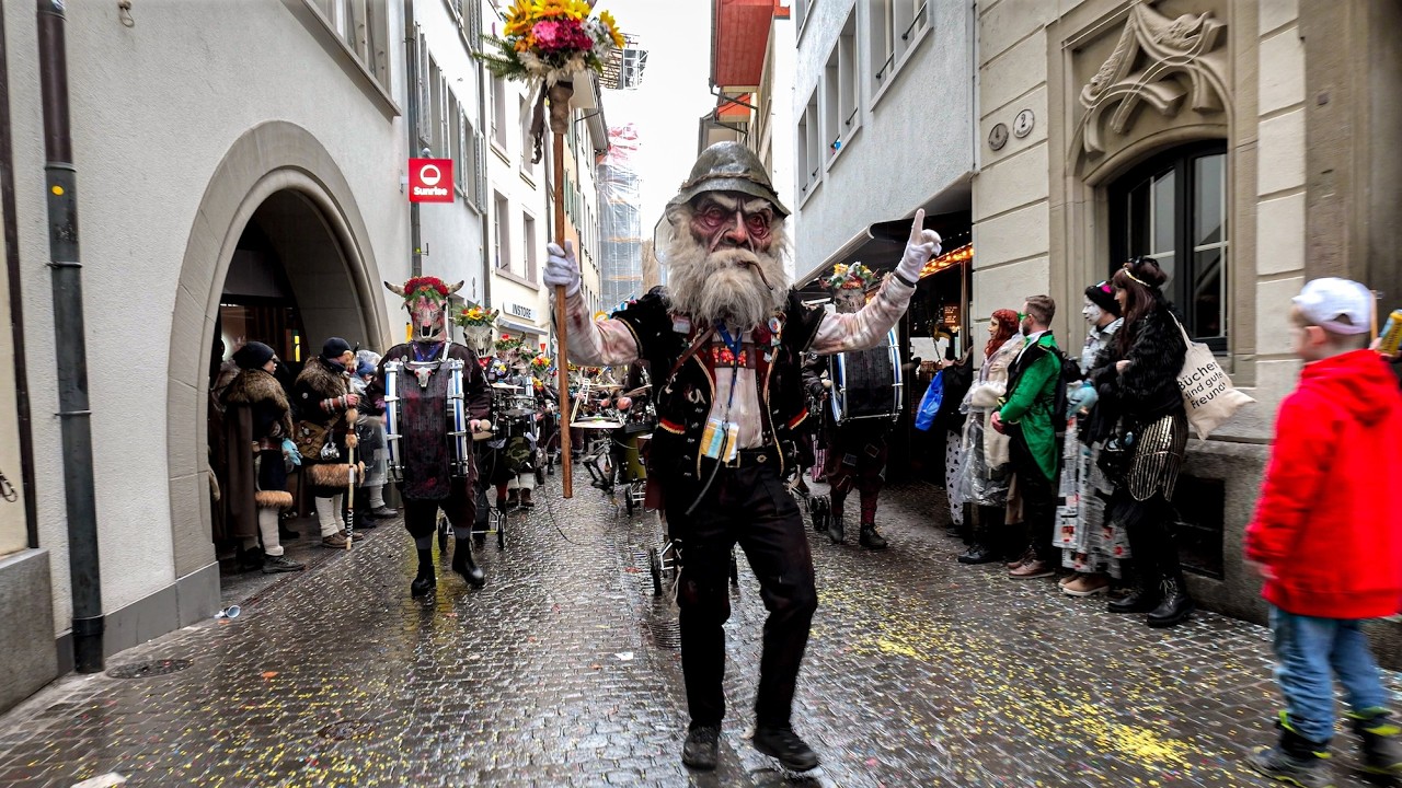 Luzerner Fasnacht 2026 SchmuDo - Schlösslifäger, Conversio, Glatzesträhler, Födlitätscher...