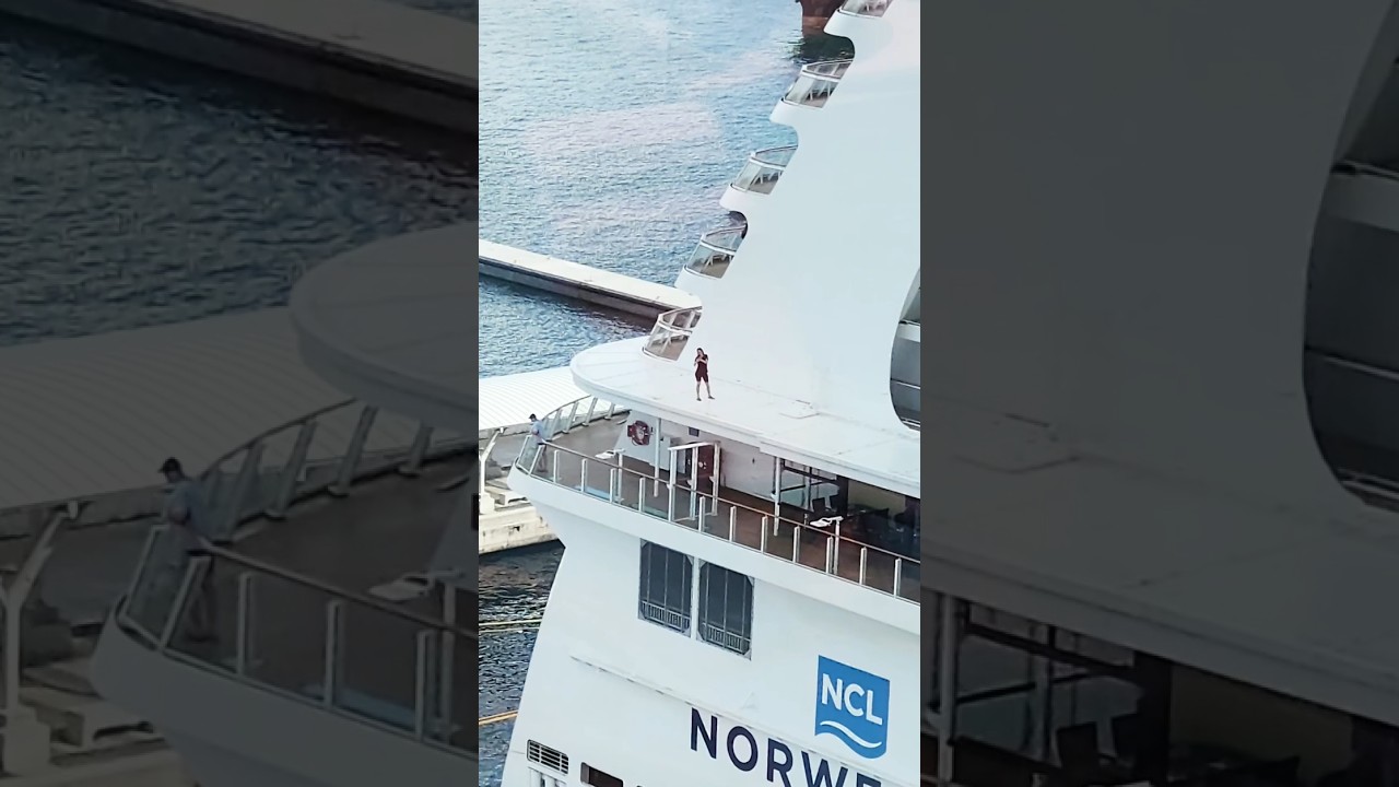 Опасный трюк пассажира круизного лайнера Norwegian ради селфи #круиз #новостикруизов