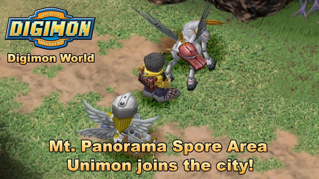 Digimon World HD Remaster Gameplay Part 15 - Mt. Panorama Spore Area ~ Unimon joins the city!