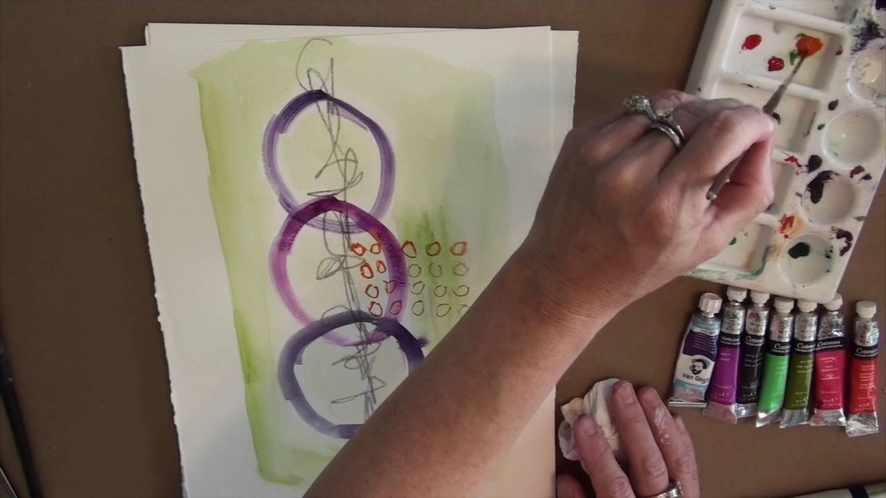 Morning Studio  Warm Ups 5 Minute Intuitive Abstract Painting