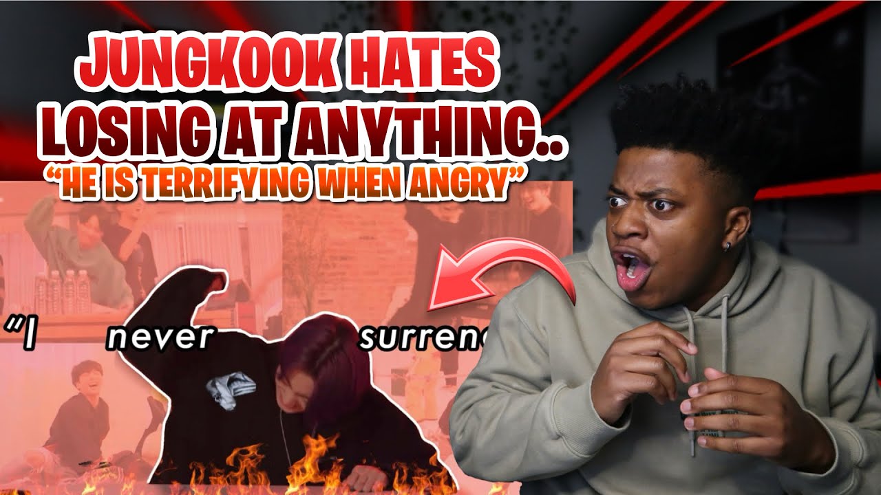 Is HE SERIOUS?!?! |Jungkook hates losing at anything | “you always have to let jk win”