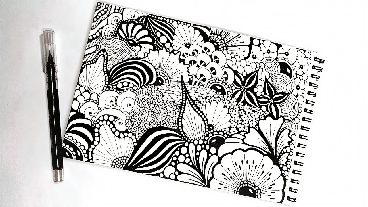 Zentangle patterns for beginners 🔸Zenart 🔸Drawing for beginners