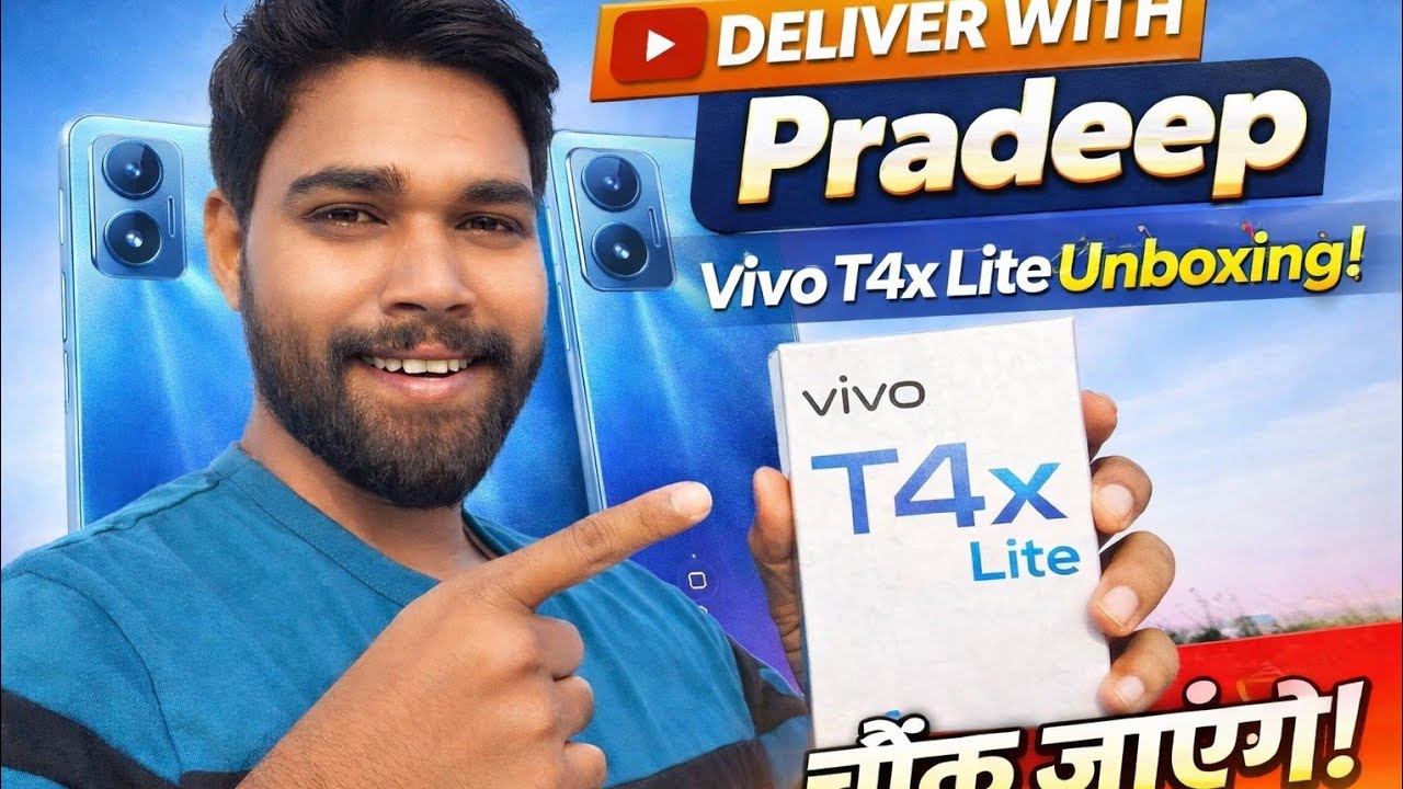 Vivo T4x Lite Unboxing 📦 | Deliver With Pradeep | First Look 😍
