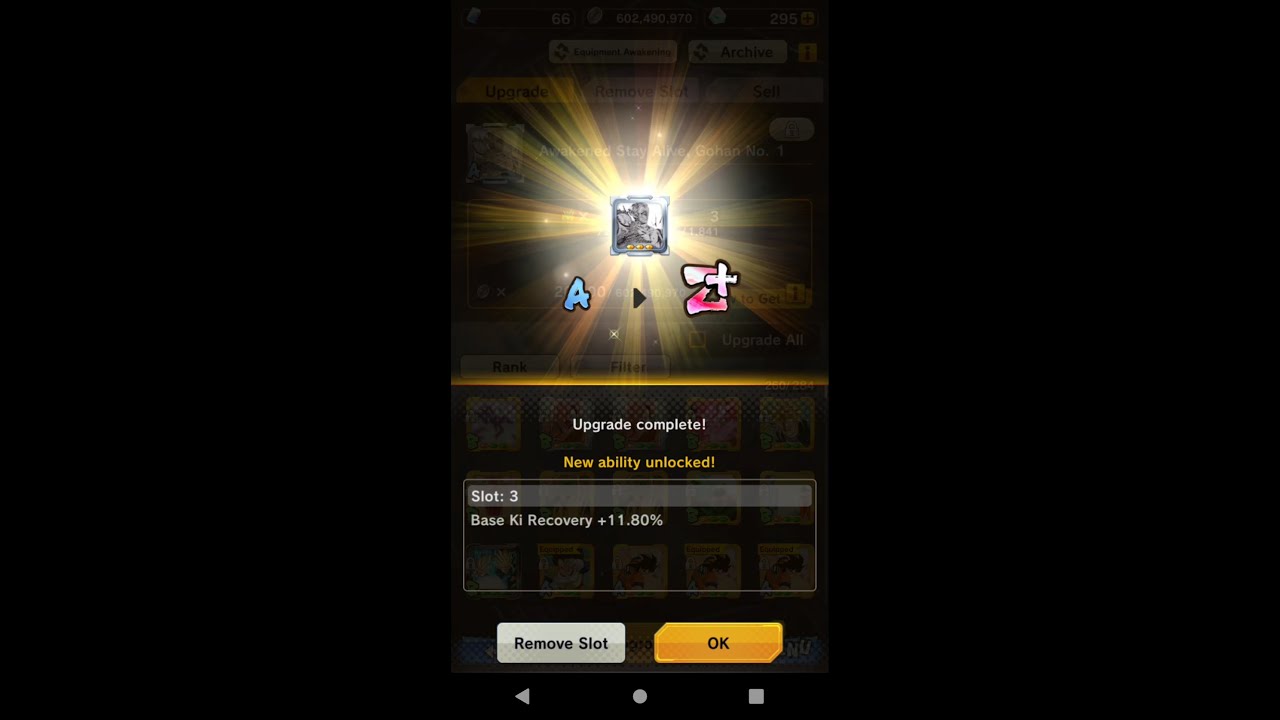 Just Use 6 Slot Remover to Get Z+ RANK Dragon Ball Legends