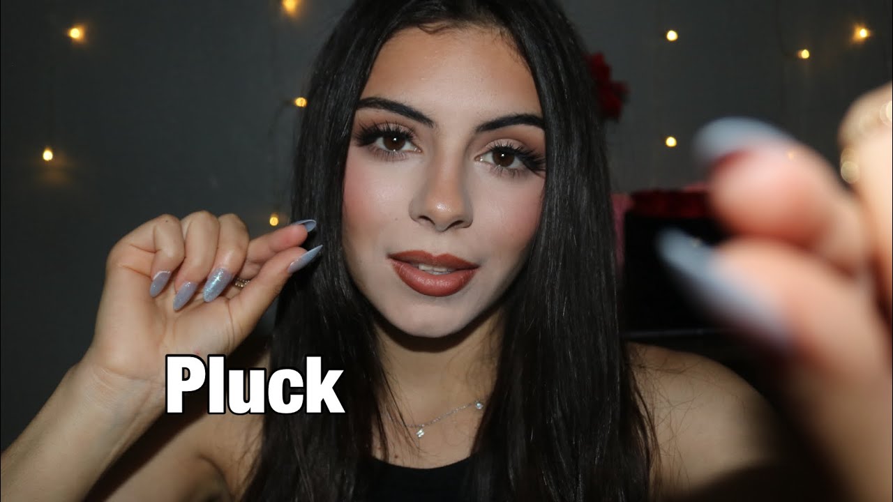 Asmr| Plucking Away Your Negative Energy⚡️(up-close mouth sounds & hand movements)