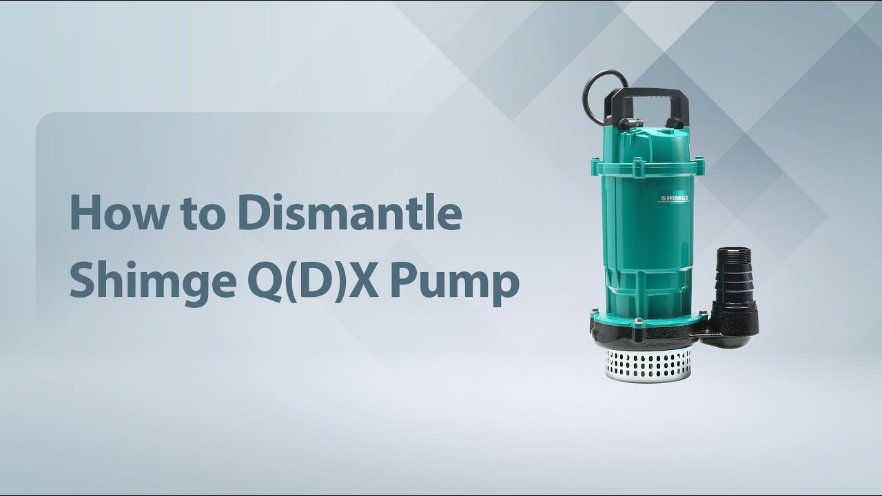 Shimge Guide: How to Dismantle the Q(D)X Submersible Pump
