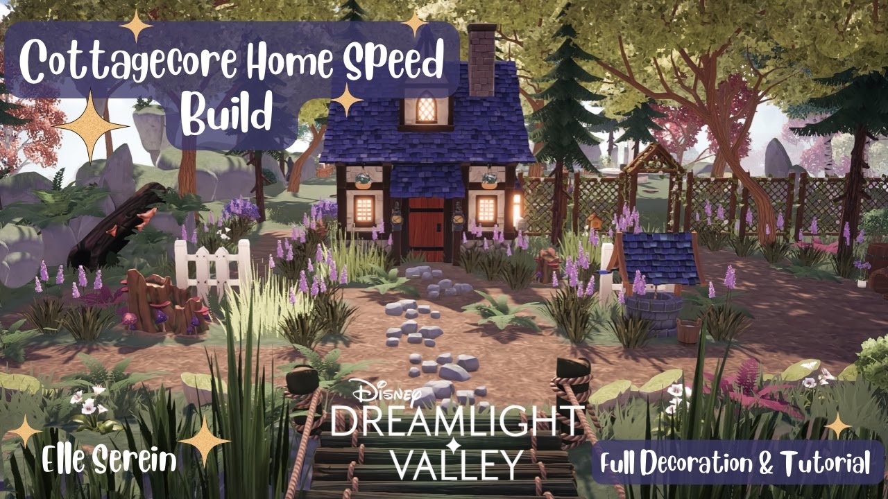 Cosy Cottagecore Home 🧺🌼 Speed Build and Decoration in Disney Dreamlight Valley