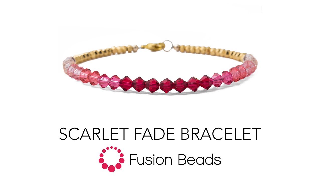 Learn How to Create the Scarlet Fade Bracelet Featuring Swarovski Crystal Scarlet Beads