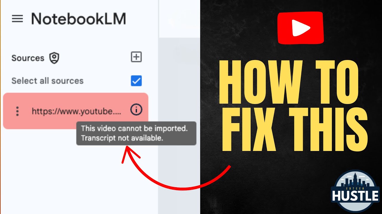 NotebookLM:  How to Fix the YouTube 