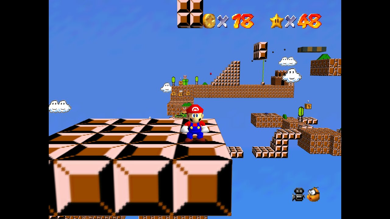 Course 6 Retro Bit Zone and Overworld star - SM64 Power Star Madness