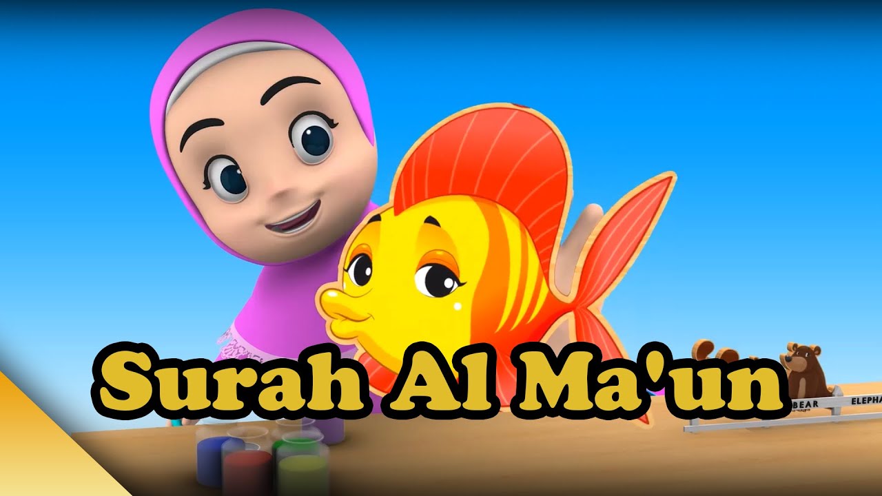 Murottal Juz 30 Surah Al Ma'un With Colorful Mini Soccer Ball Animation