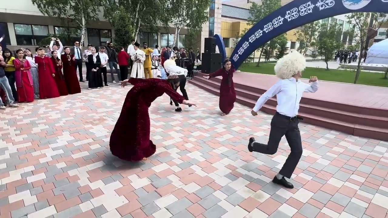 Beautiful dance by Turkmen students at ENU University in Kazakhstan
