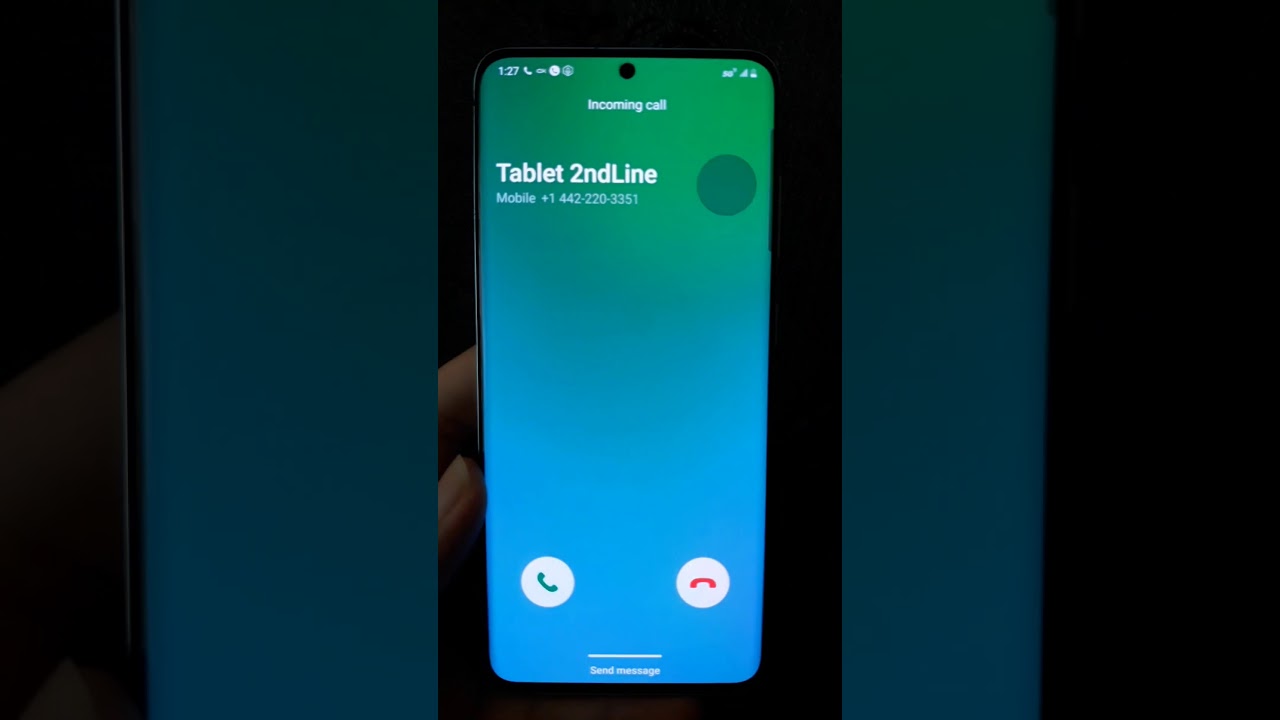 Samsung Galaxy S20 5G incoming call (Android 11)