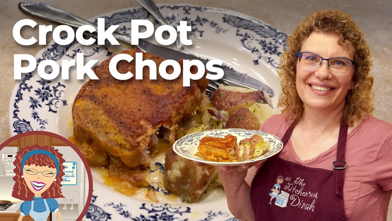 Crock Pot Pork Chops | Crock Pork Chops with Apples and Onions | Easy Pork Chop Dinner