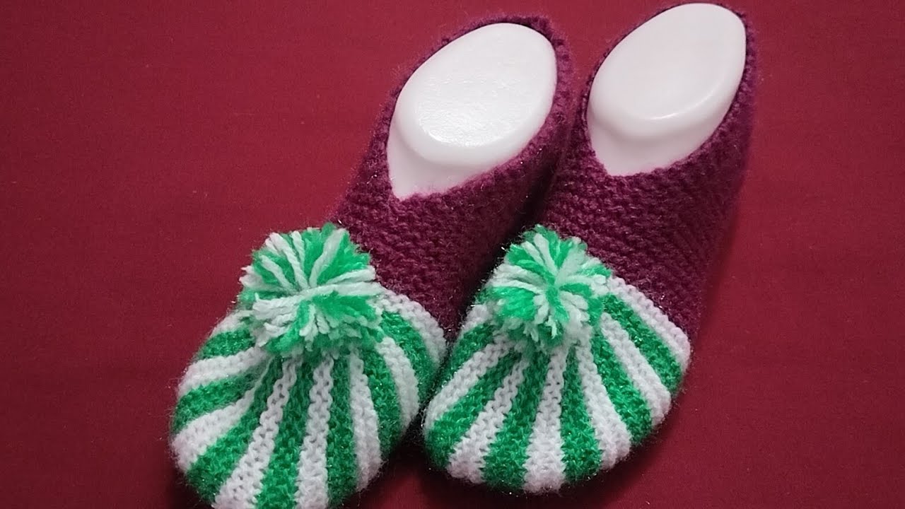    Very easy ladies socks /Shoes/Booties/jutti design for ladies/girls woolen socks @Poojacreations7